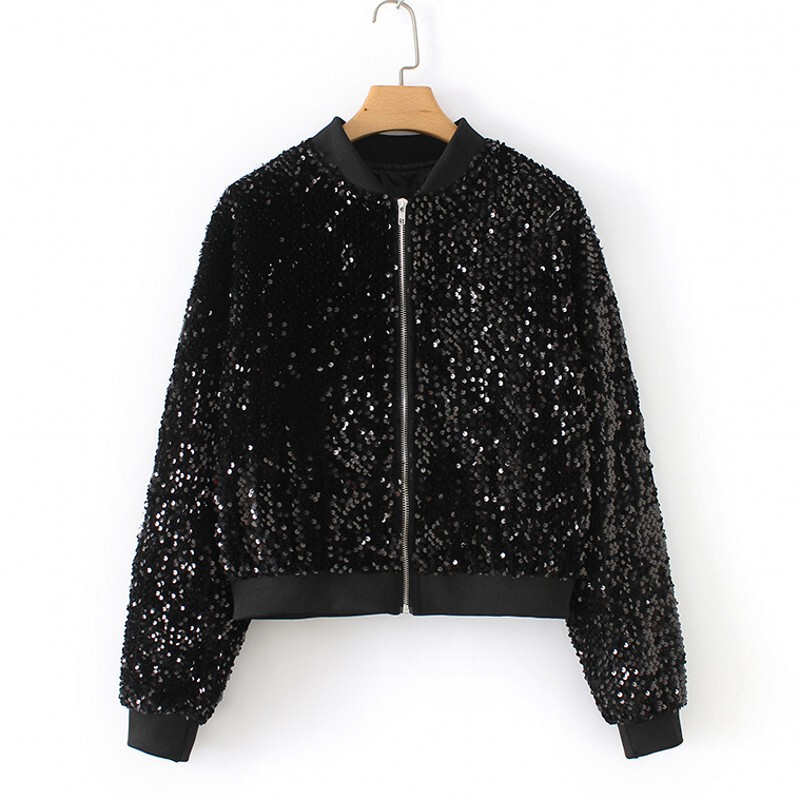 European and American style spring and autumn hip hop performance clothes top women's velvet sequined embroidered jacket coat fashion