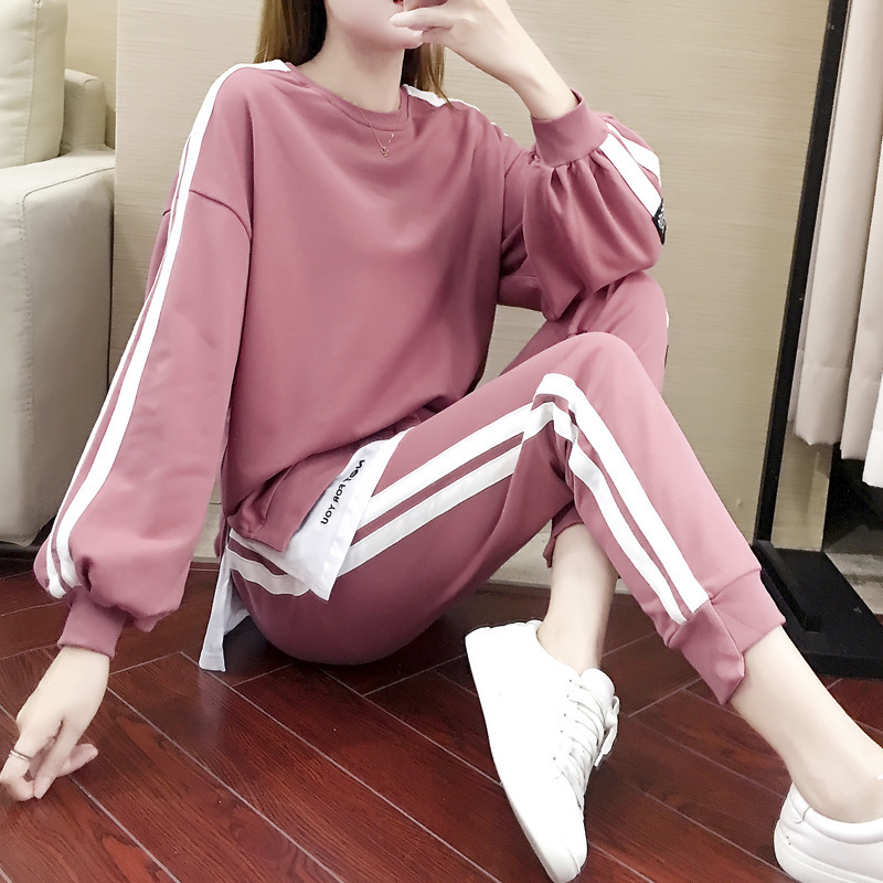 plus size women's fat sister early autumn 2022 new foreign style leisure suit cover meat slim two-piece sweater plus size women's fat sister early autumn 2022 new foreign style leisure suit cover meat slim two-piece sweater