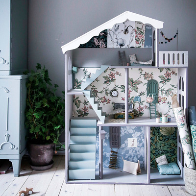 丹麦dollhouse儿童书柜书架maileg过家家玩具娃娃屋玩具收纳柜|ru