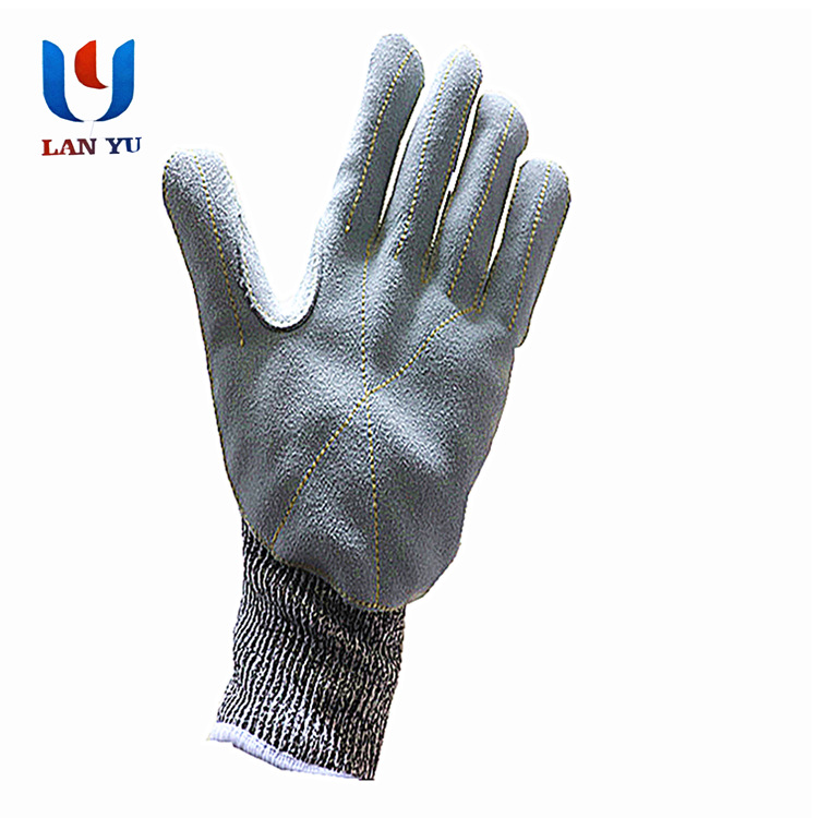 防割钢丝劳保手套造船玻璃防刺穿贴皮耐磨防扎船舶制造五金制品