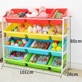 实木玩具收纳架置物架幼儿园落地玩具分类架整理架工厂直销