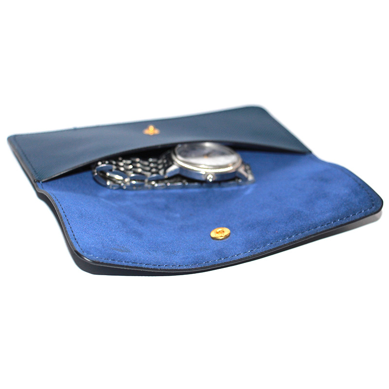 厂家pu皮革手表包装袋横向简易实惠包装防损手表袋可订制LOGO