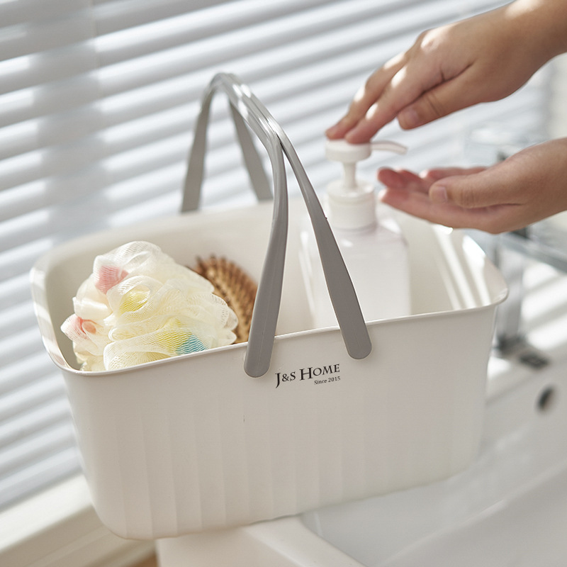 Onda de baño canasta de almacenamiento canasta de desagüe de baño suministros de almacenamiento en el hogar artesanía canasta de almacenamiento de plástico canasta portátil
