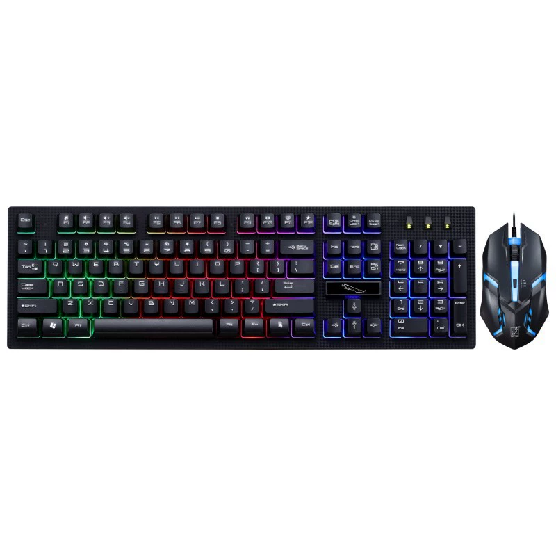 Wholesale Light Chasing Leopard G20 Wired USB Games Floating Mechanical Handsome Keyboard Mouse Set Lightweight Keyboard Mouse Set