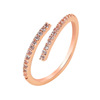 Brand design ring, universal sophisticated adjustable zirconium, simple and elegant design, on index finger