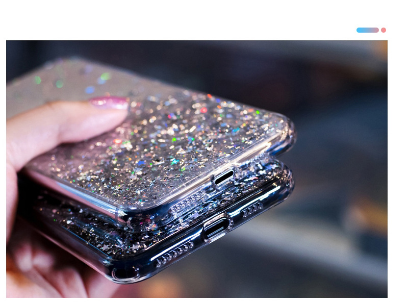 Applicable To  S10 Phone Case Starry Sky Glitter Silver Foil Galaxy Ya70 Soft Case Note10 Soft Protective Case display picture 6