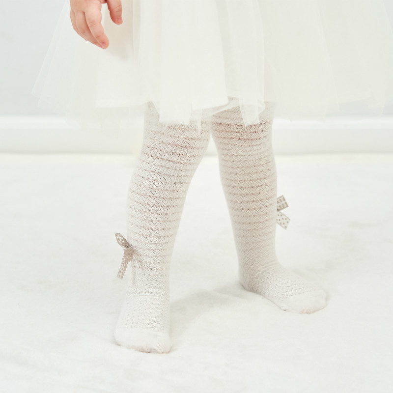 2019 children Small wave bow Panty hose Solid Versatile Princess wind Leggings Explosive money Children&#39;s socks