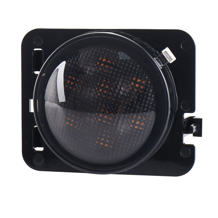 Factory Direct Sales Wrangler Wheel Eyebrow Lights Suitable for Jeep Led Modified Car Lights Yellow Light Side Lights Fog Lights Smoked Black