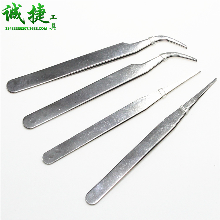 园艺镊子 不锈钢手工DIY多肉工具夹子 燕窝挑毛睫毛美甲 弯直型