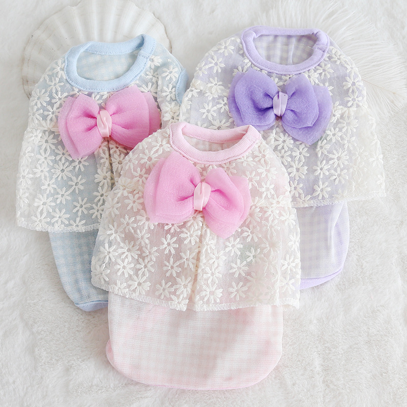 雏菊小格网眼衫