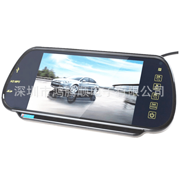 7-inch MP5 vehicle monitor Rearview mirror Reversing Priority Format support 1080P Player image