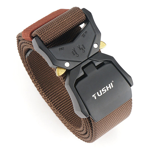 A new type of alloy cobra tactical belt for men, youth training canvas strap, nylon outdoor pants belt.