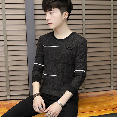 Hong Wei wo 2019 spring and autumn Men's Long sleeve t-shirts fashion leisure time T-shirts Long sleeve T-shirt Base coat men's wear