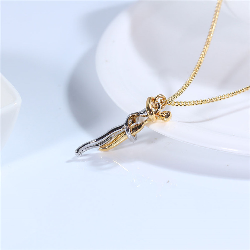 Couple Embrace Necklace Image 3