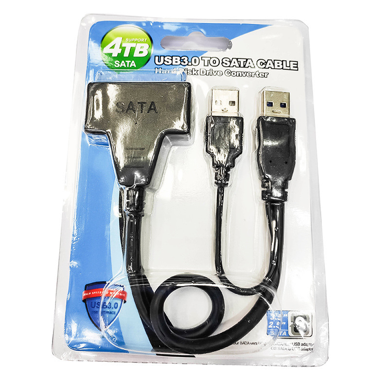 Usb3.0 to Sata Easy Drive Cable with 12V Independent Power Supply Supports 2.5/ 3.5inch Mechanical Hard Drives