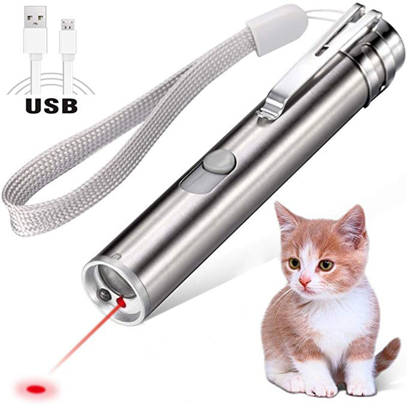 USB charging three-in-one laser funny cat stick purple light lighting laser infrared moon light Amazon cat toy