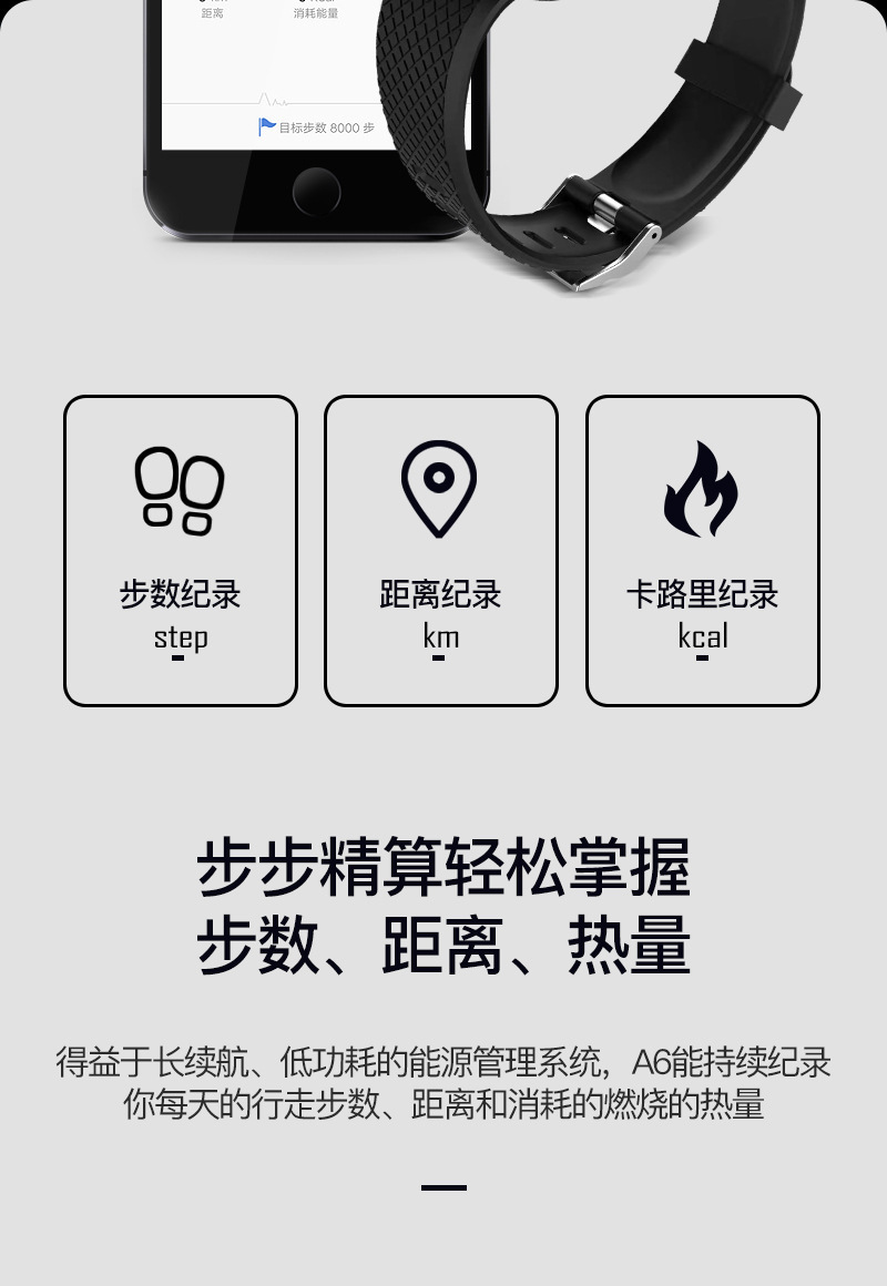 116plus Smart bracelet Color Screen D13 Heart rate and blood pressure detection message reminder Bluetooth cross-border wholesale foreign trade undefined