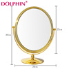 Manufactor goods in stock Desktop 110-2 Oval Desktop Beauty Mirror LED Metal Double-sided mirror Mirror customization