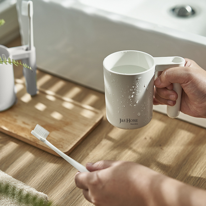 Enjuague bucal taza simple hogar plástico baño suministros color sólido pareja cepillo de dientes taza de lavado taza traje cepillo de dientes taza