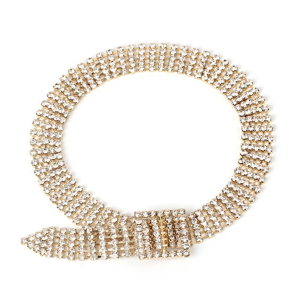 30g Weight Necklace Classification Wedding, Travel Occasion Women'S Gender Gold, Silver Color Korean Hot-selling Short Choker Full Diamond Clavicle Chain Necklace For Women 6