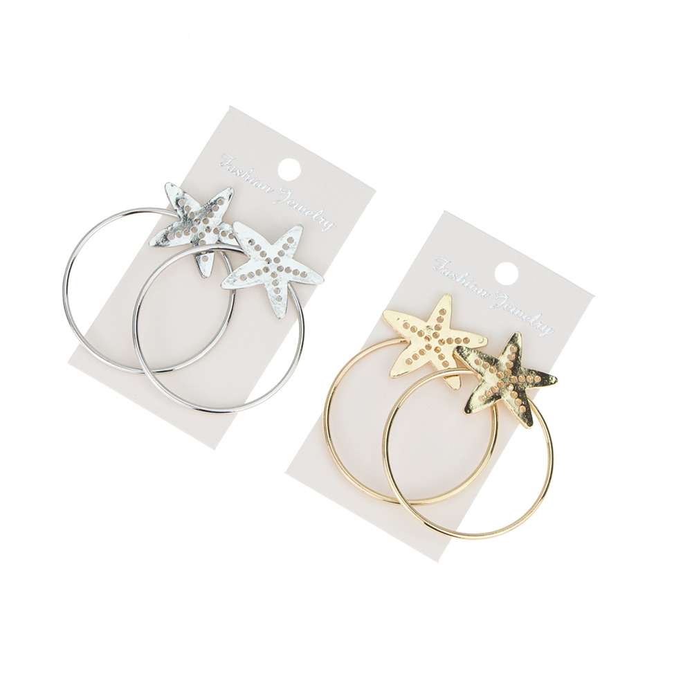Fashion Alloy Ring Star Earrings Wholesale Earrings display picture 4