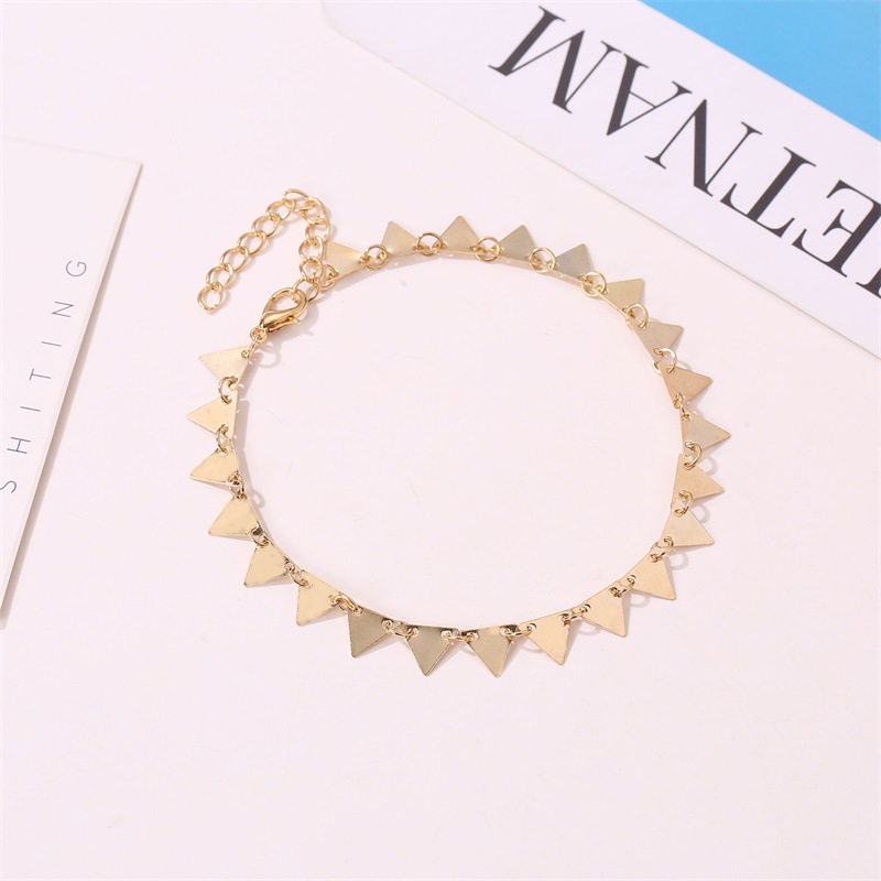 New Fashion Geometric Ladies Anklet Punk Style Triangle Anklet Wholesale display picture 3