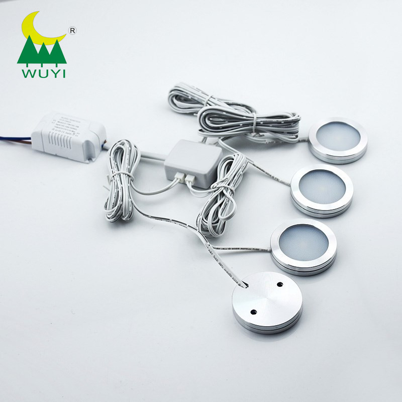 2.5W ultra-thin cabinet lights Open mounted low voltage led wine cabinet lights hanging cabinet lights DC12V small round lights