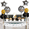 Decorations, layout, balloon, golden black round set, 12 pieces