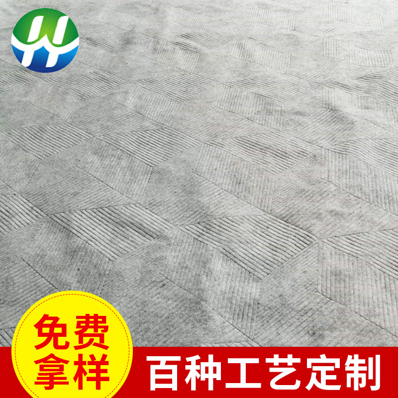 定制批发针刺棉压纹 不织布压花 环保沙发无纺布卷状无纺布