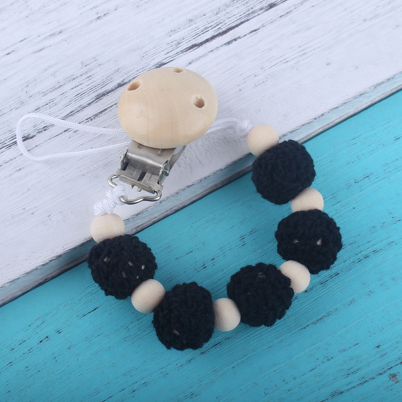 Comercio exterior nuevo chupete cadena bebé suministros madera anti-perdido cadena bebé auxiliar mordedor anti-gota cadena ventas directas