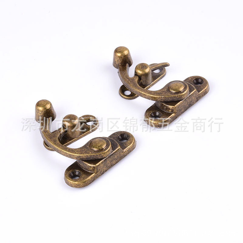 牛角锁 厂家直销 45*38mm古铜色牛角锁 首饰盒箱包五金配件