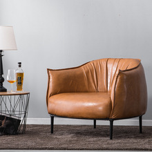 Bắc Âu hiện đại tối giản lười văn phòng phòng ngủ phòng ngủ cafe ban công đàm phán đơn đôi kết hợp sofa da Sofa da nghệ thuật