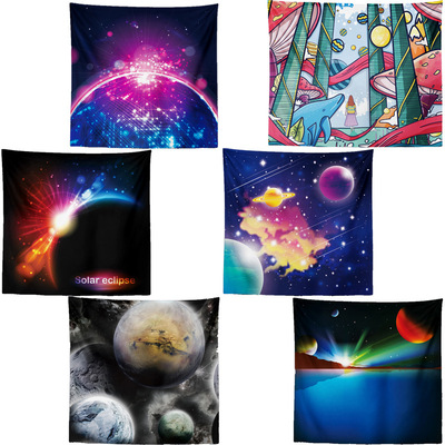 梦幻星球挂画多功能挂毯可做沙滩巾桌布 热升华技术 水洗不褪色