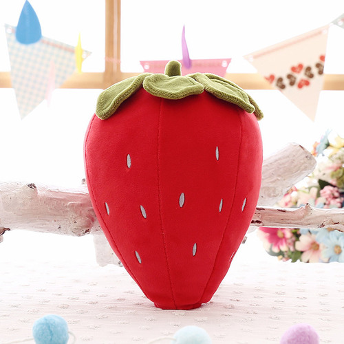 Creative strawberry plush toy soft down cotton cushion children's pillow fruit plush doll toy for girls