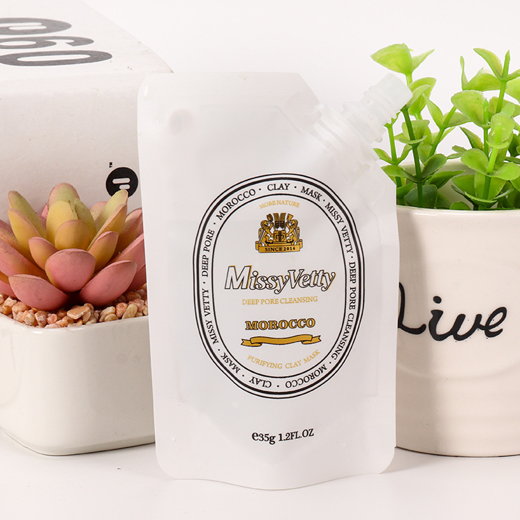 厂家专业生产定 制自立饮料吸嘴包装袋 液体面膜袋 斜嘴塑料袋