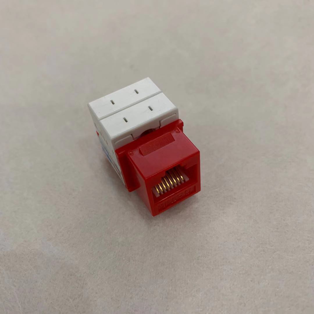 厂家供应 90度V孔五类网络信息模块 90度V孔六类网络电脑模块