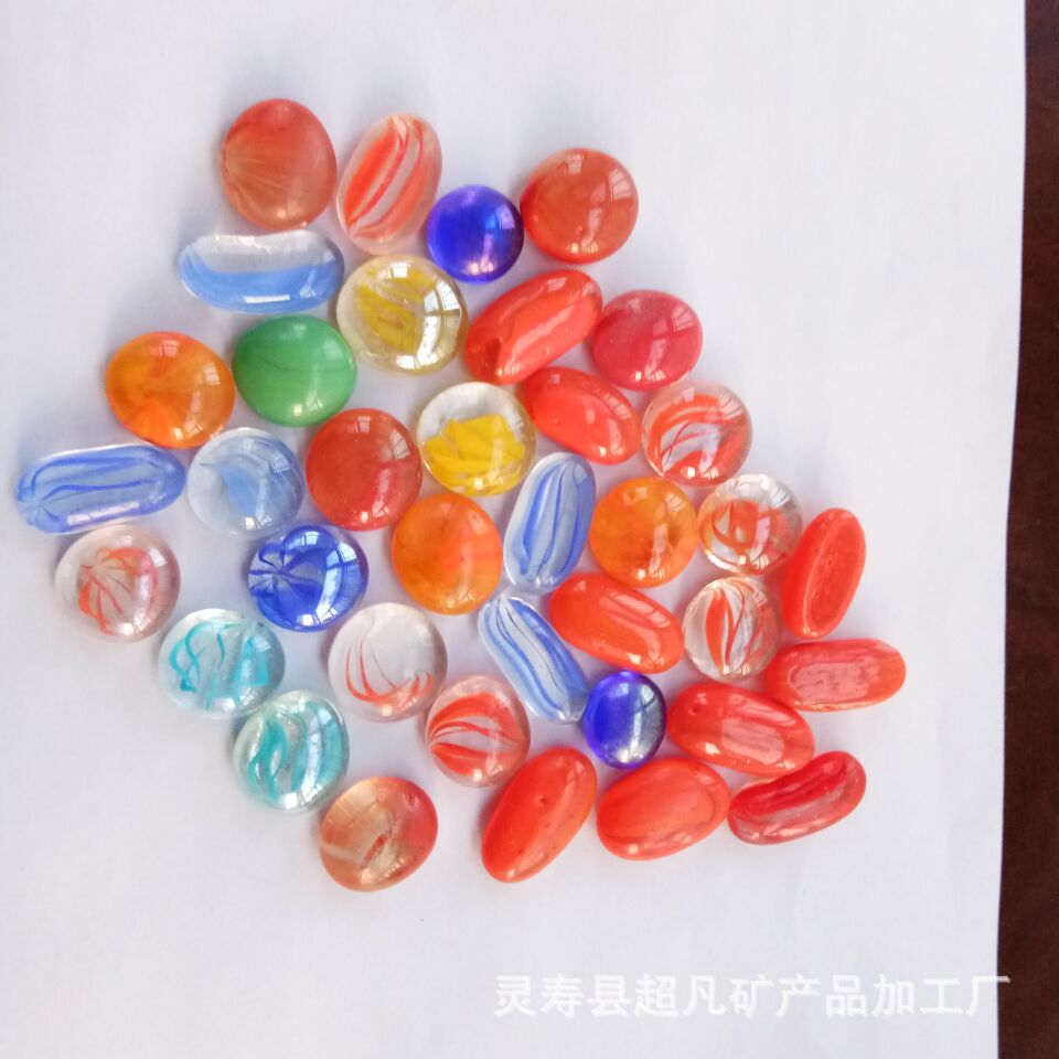 透明原色玻璃砂颗粒 染色玻璃砂 水族造景彩色晶体玻璃珠
