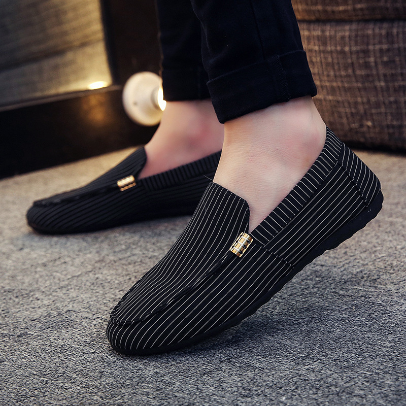 Tods men's cloth shoes Korean style personalized shoes men's 2022 new trendy canvas shoes lazy shoes slip-on men's shoes