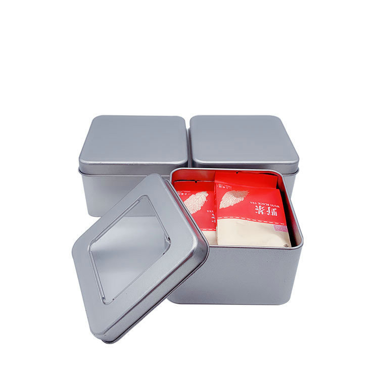 开窗小铁盒批发 u盘包装盒 正方形90*90*55马口铁盒定制铁盒包装