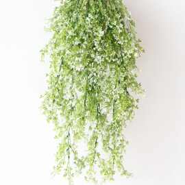 厂家直销仿真植物吊钟挂 藤条壁挂室内装饰 仿真5叉幸运草装饰