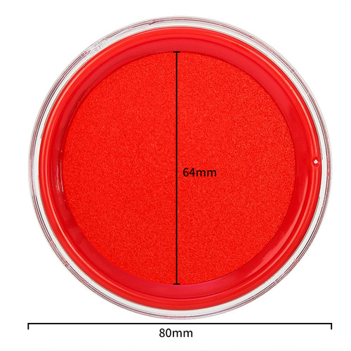 Deli ink pad 9863 round quick-drying water-resistant mud office financial atomic printing ink red / blue