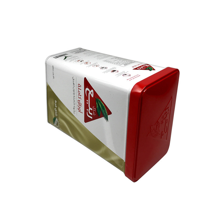 Postre, comida gourmet, arroz de granos, envases de metal, caja de hierro, tailandés, arroz fragante, envases de tanques de almacenamiento