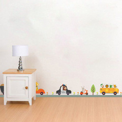 ZY119 Amazon's best-selling cartoon car children's room kindergarten environment layout removable wall sticker