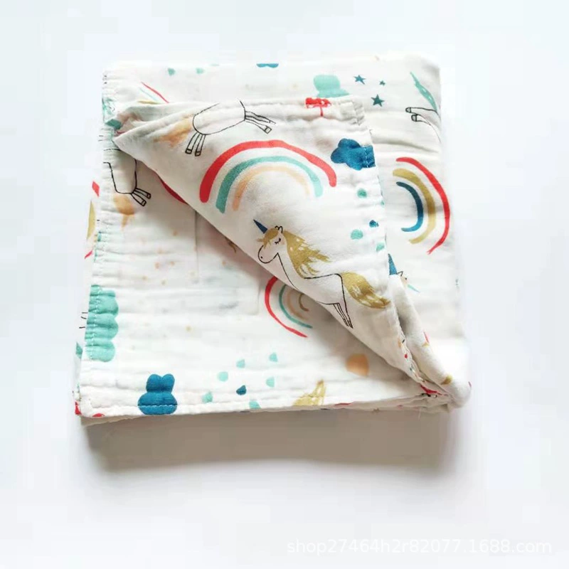 Cotton gauze children's bath towel, soft breathable duvet