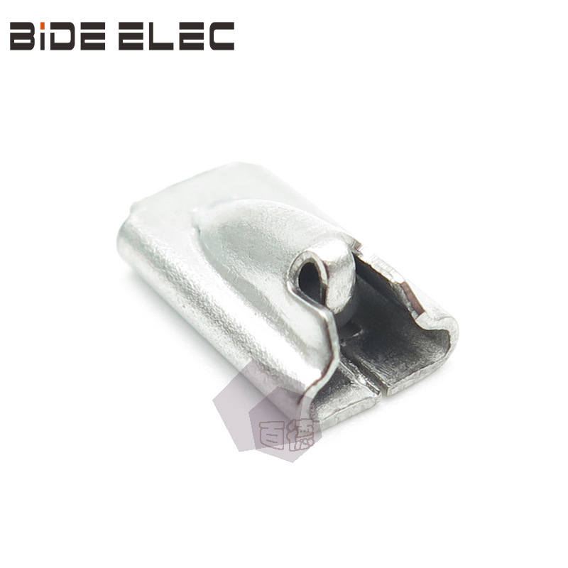 BIDE牌201、304、316材质4.6mm宽滚钢珠自锁式不锈钢扎带头 搭扣