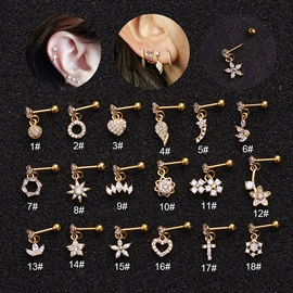 其他穿刺饰品;耳钉;鼻饰