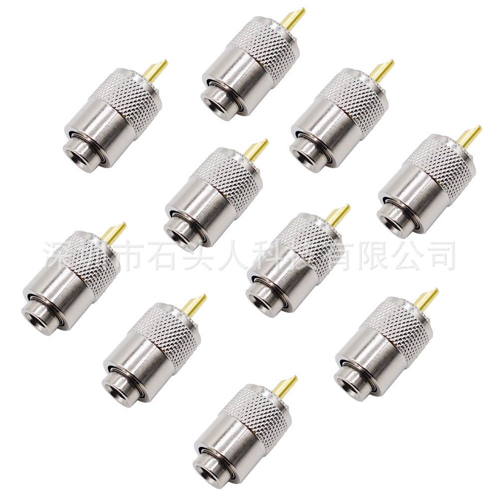 10PCS RF connector UHF Male head RG8 RG58 Cable connector Antenna connector PL259