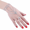 New Diamond Ring Integrated Chain Latin Dance Bracelet Fashion Tide Girl Mixing Bracelet