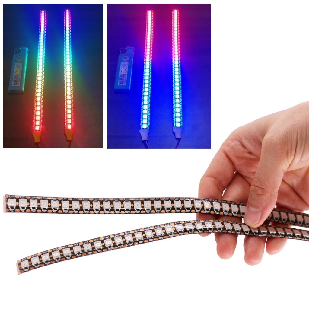 遥控车通用型SCX10牧马人LED七彩流水变幻车灯氛围车顶装饰跑马灯|ms