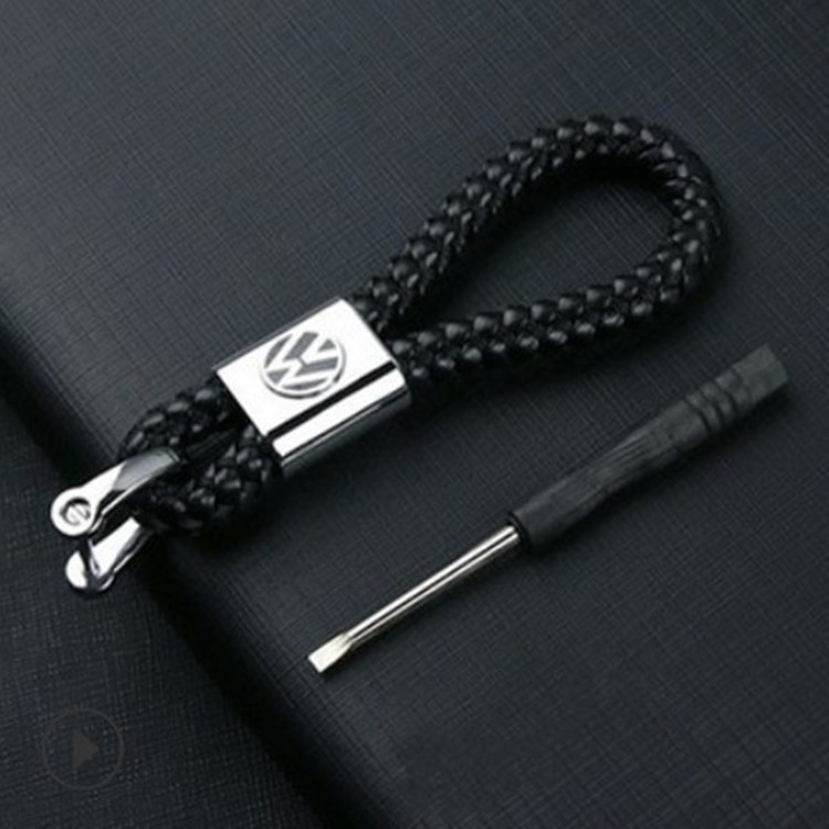 Car key weave Leather key chain public Benz audi Key ring Key ring originality